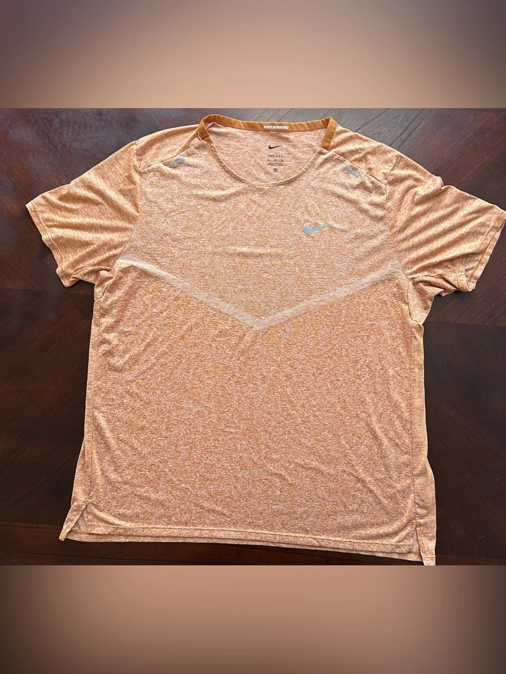 Nike Men’s Orange Heather Short Sleeve Performance Tee size XL
